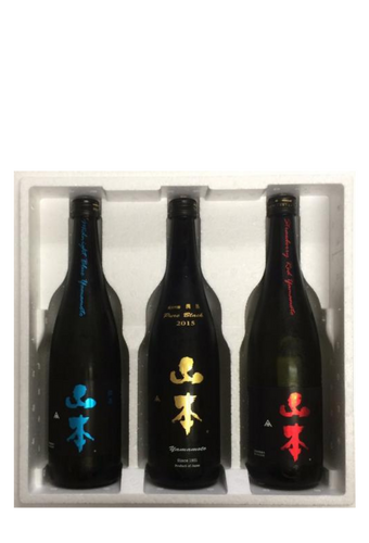 Rượu Sake YAMAMOTO 3 MUSKETEERS BLACK + BLUE + RED (720ml X 3 BOTTLES)